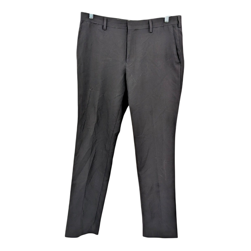 Minimalist Tailored Dress Pants Louis‎ Raphael Gray Flat Front 36x32